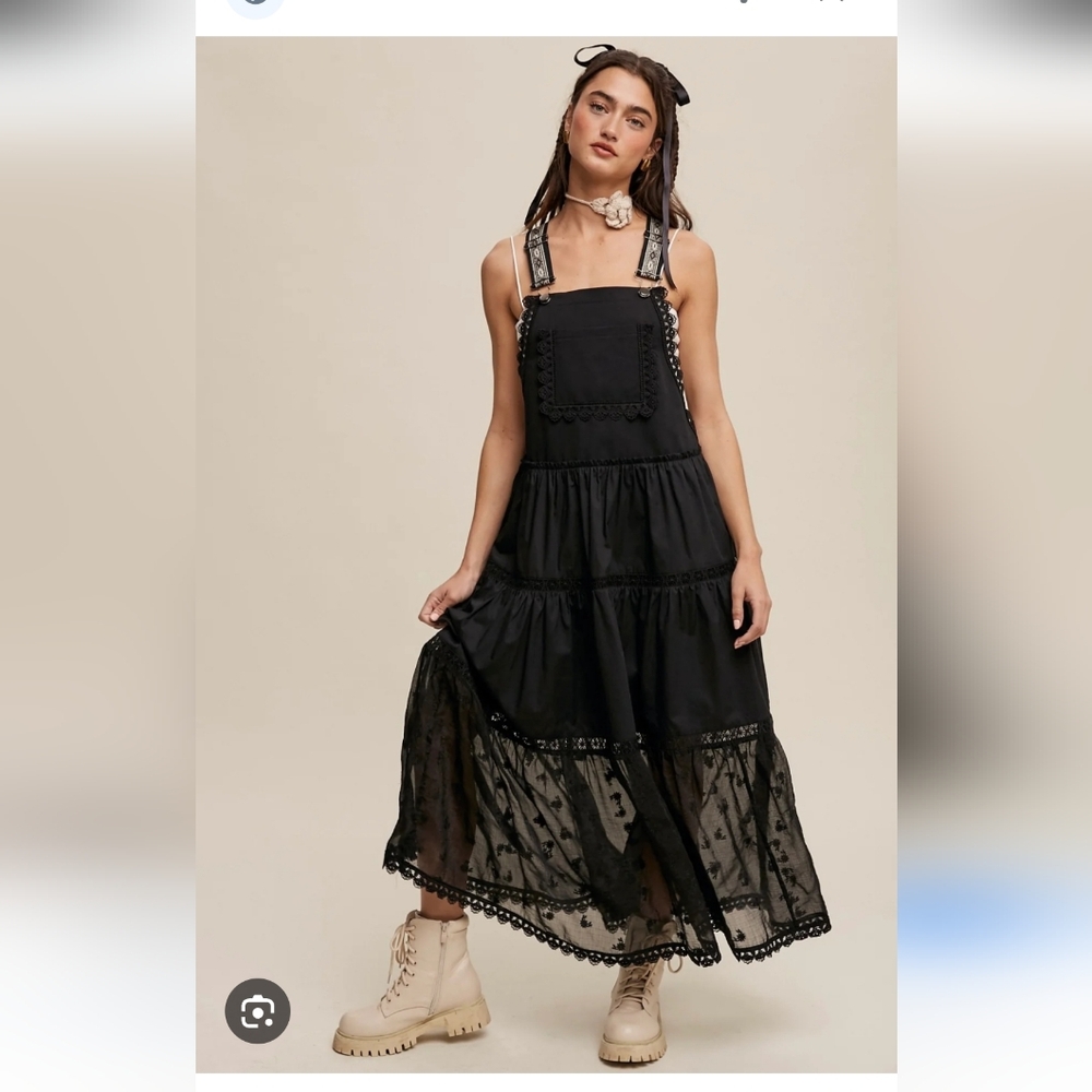 Ebossy Overall Detail Maxi Dress